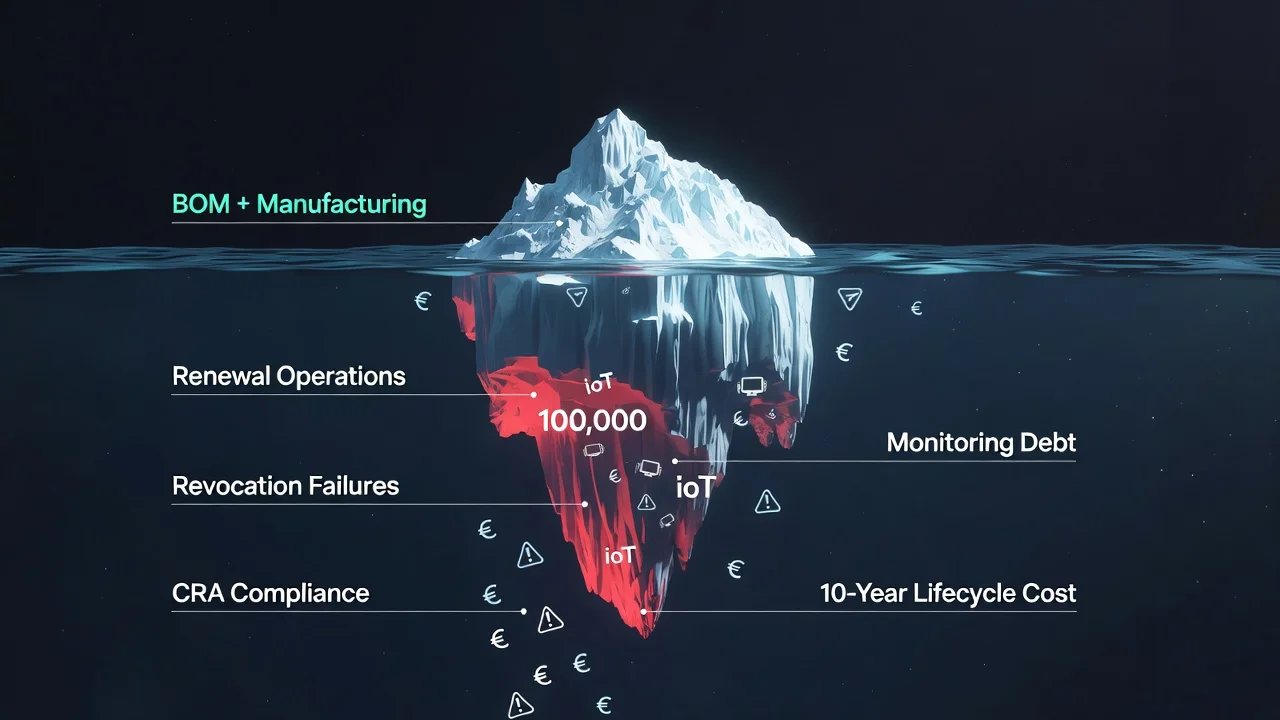 IoT certificate costs and lifecycle operations