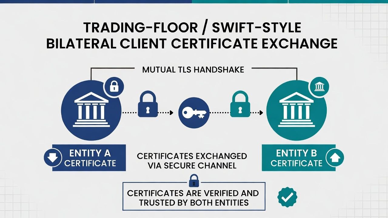 Trading, settlement, and TPP lifecycles—where client certificates are contractual and operational, not optional.