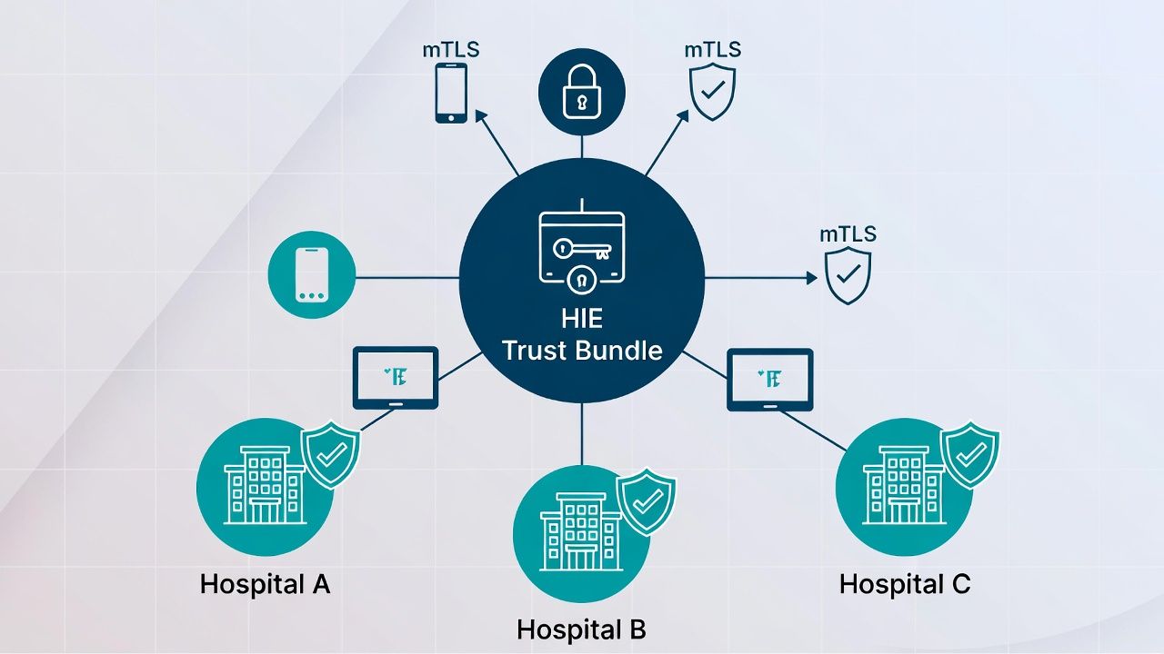 Device identity, HIE trust bundles, and HIPAA audit evidence—why hospitals often operate their own CAs.