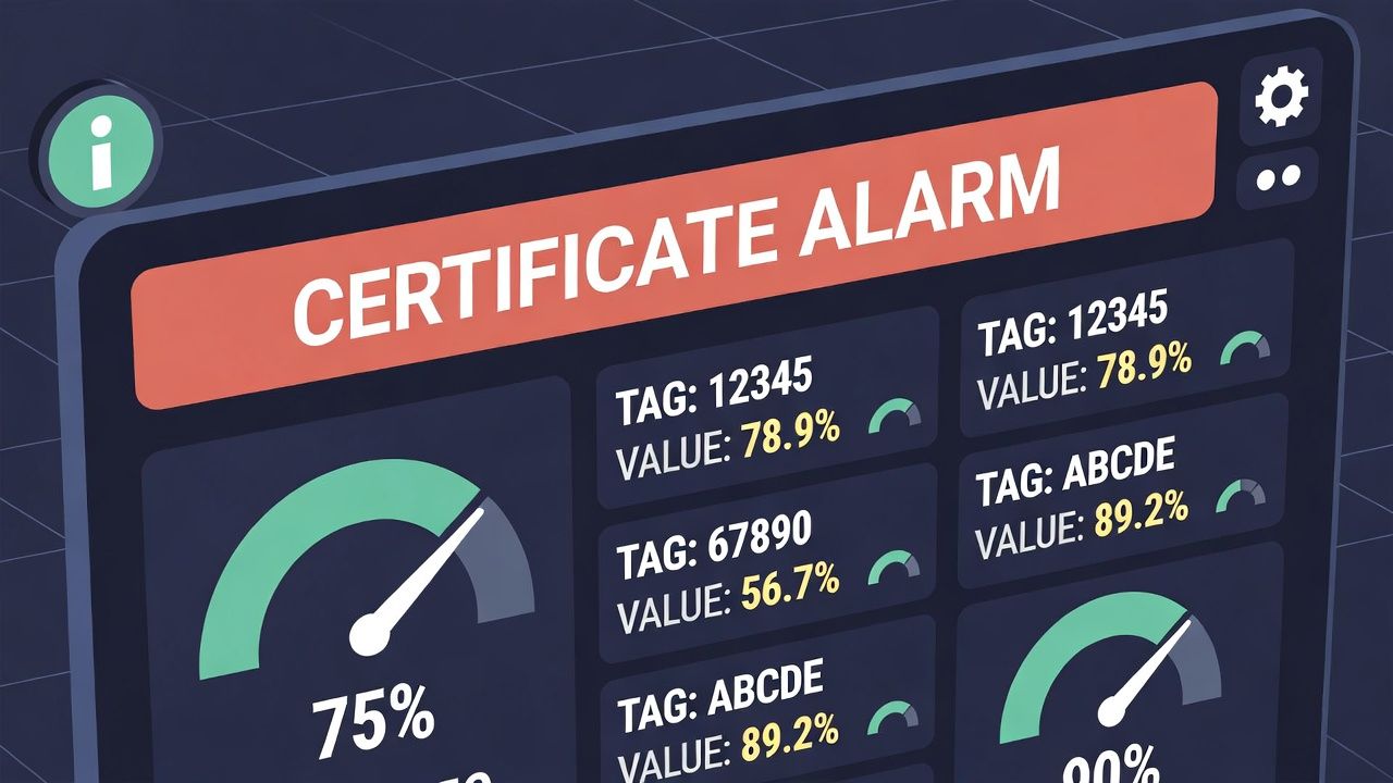 Safety-critical expiry: production stops when TLS fails—SLOs and OT alarms, not generic IT expiry reports.
